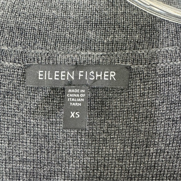 Eileen Fisher collared button down bell sleeve Elegant Gray wool Women's‎ Coat - Picture 11 of 12